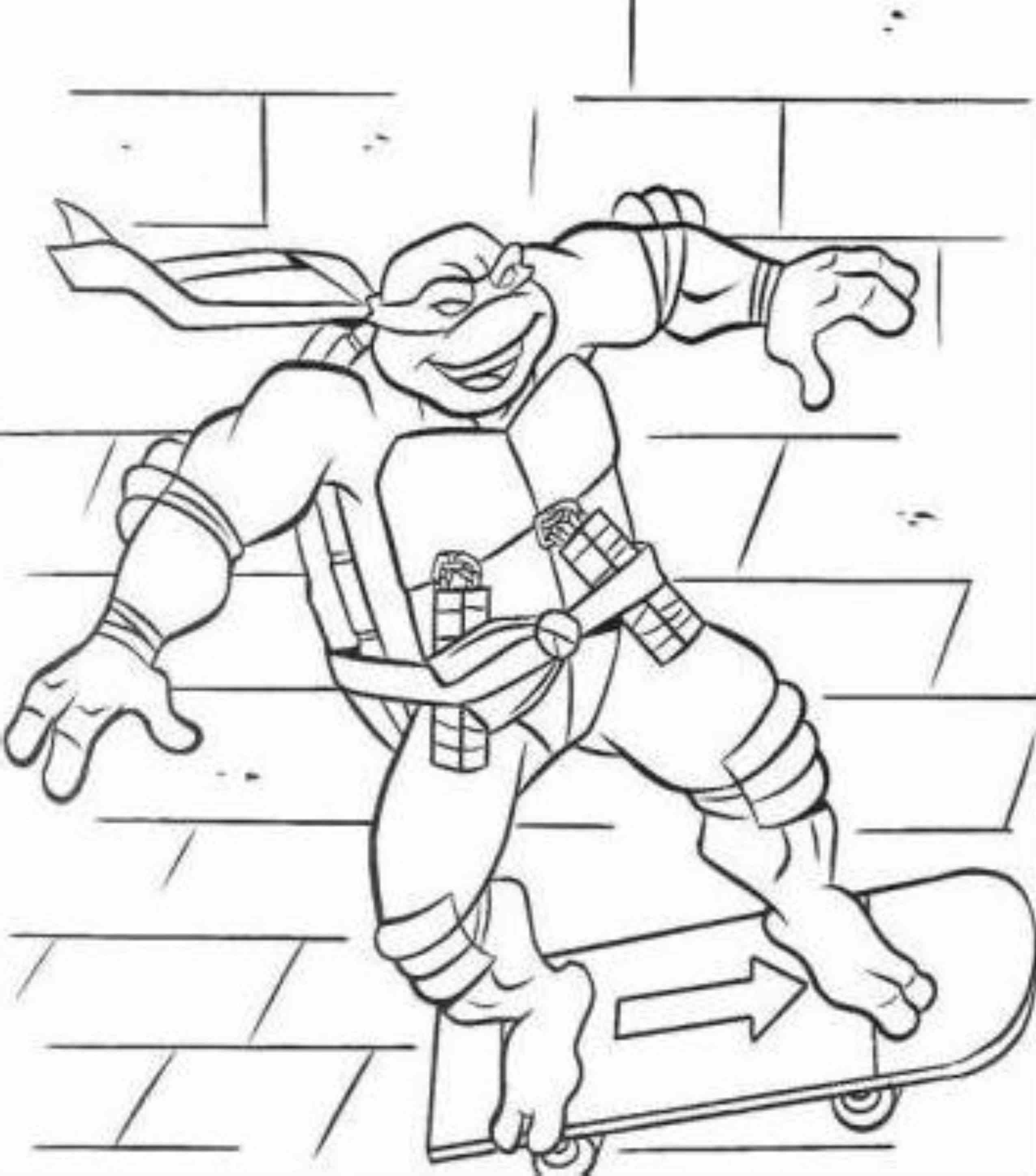 2551x2897 Girl Ninja Turtle Coloring Pages Printable