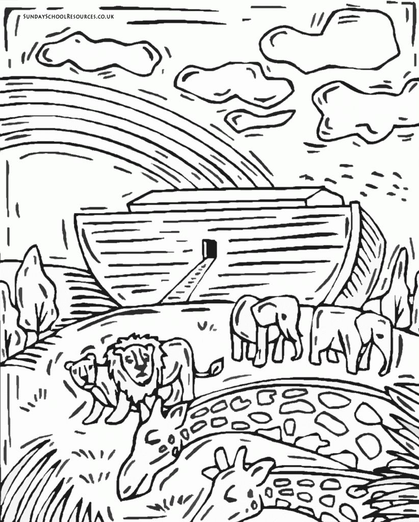822x1024 Best Noah S Ark Simple Noah's Ark Coloring Page