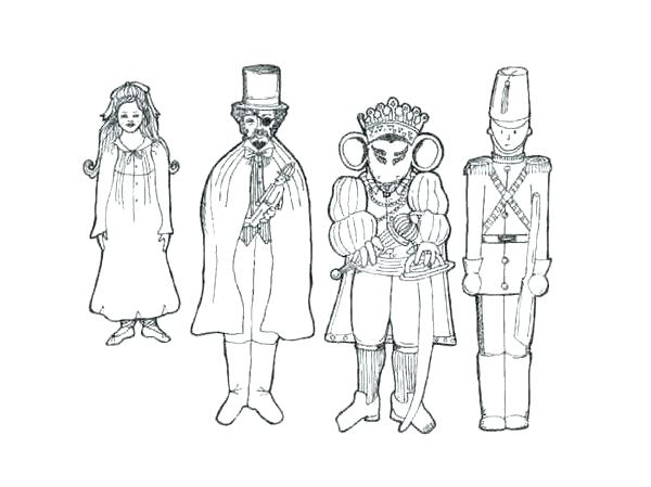 600x449 Nutcracker Soldier Coloring Pages Printable For Kids Easy