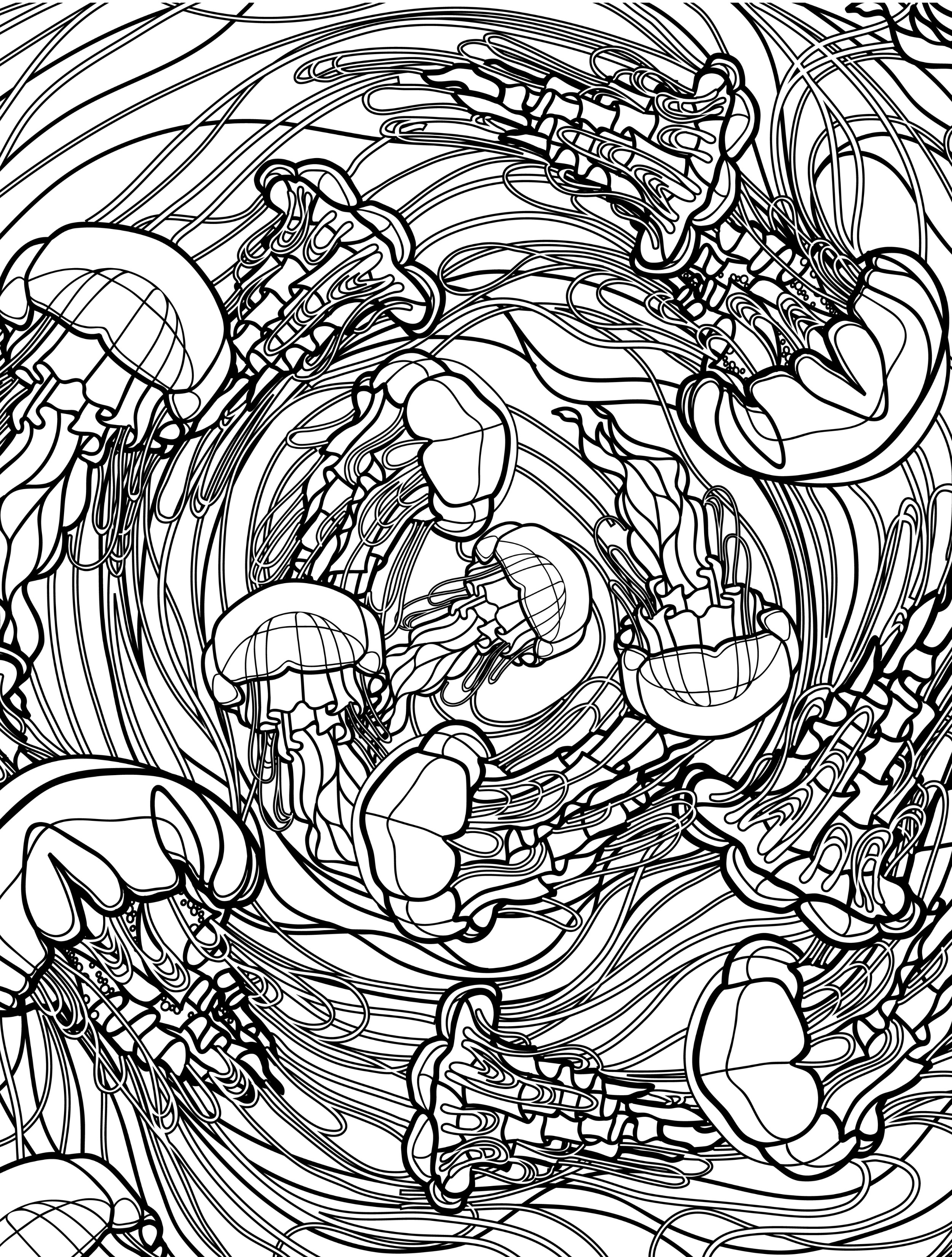 2500x3300 Under The Sea Coloring Pages For Adults In Ocean