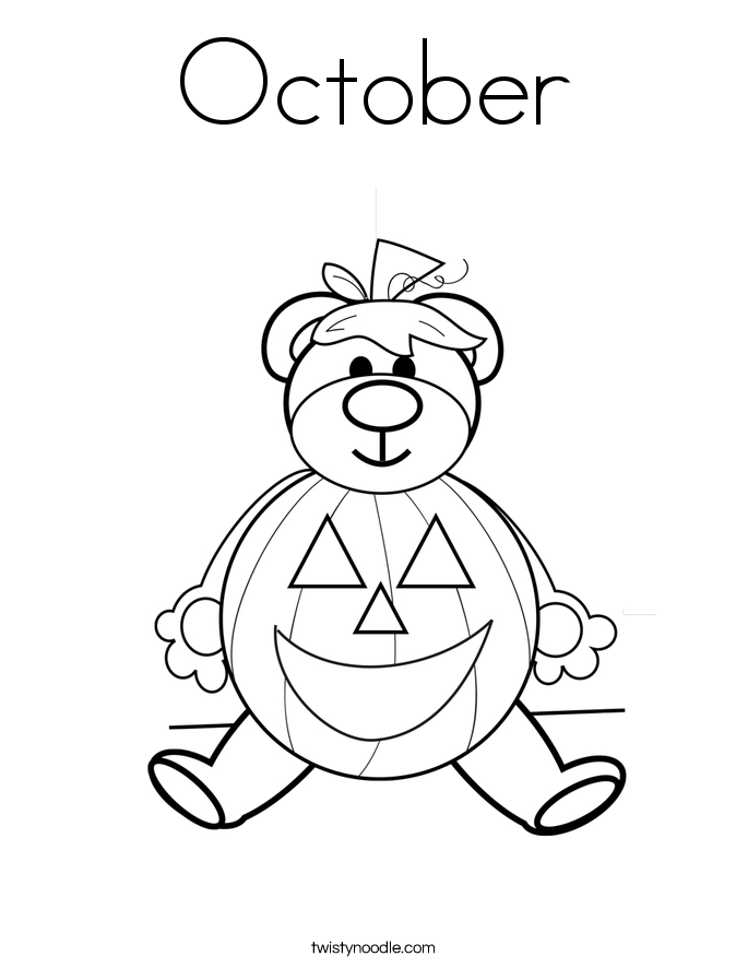 685x886 Happy October Coloring Page