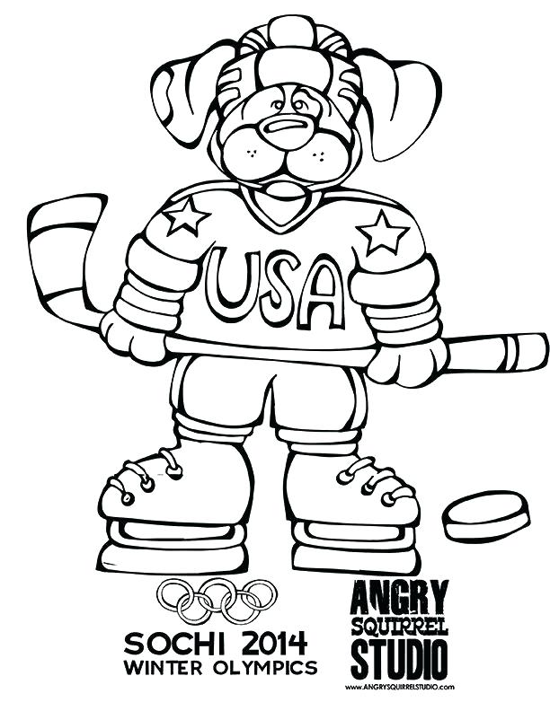 612x792 Olympic Coloring Pages Free Summer Coloring Pages Page Hockey Dog