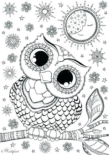 360x509 Cute Owl Coloring Page Pictures Reishand Info Intended For Pages