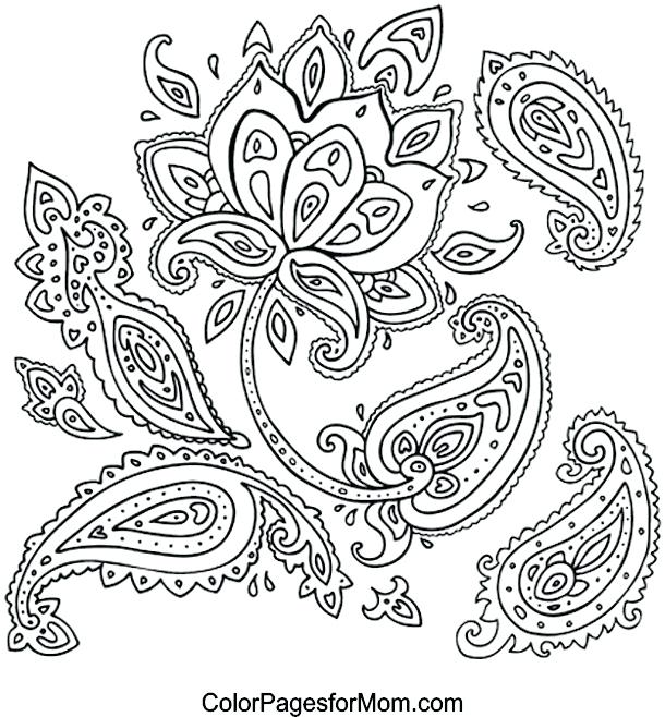 610x658 Beautiful Paisley Print Coloring Pages Or Paisley Coloring Sheets