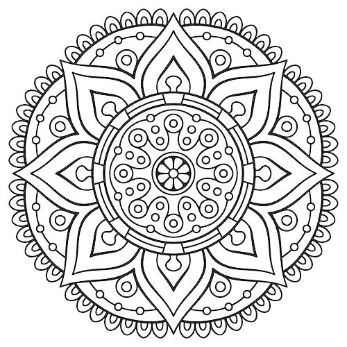 500x500 Mandala Coloring Pages For Adults Also Mandala Coloring Pages