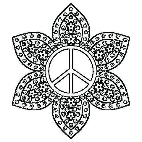 480x480 Peace Sign Coloring Pages