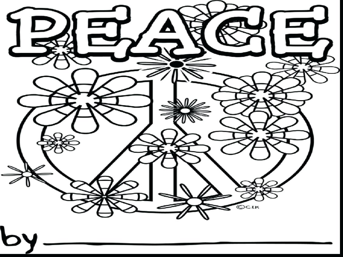 1126x844 Coloring Pages ~ Peace Sign Coloring Pages Printable Free Peace