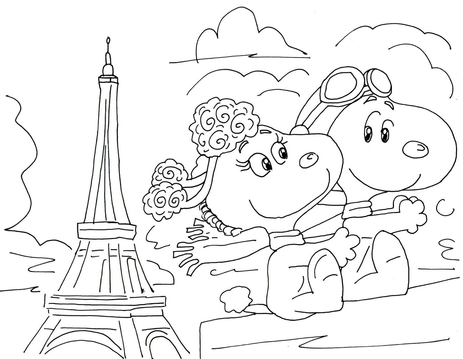 1600x1241 Free Charlie Brown Snoopy And Peanuts Coloring Pages Fifi Snoppy