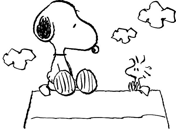 600x443 Snoopy And Woodstock Coloring Pages Peanuts Coloring Pages With 38