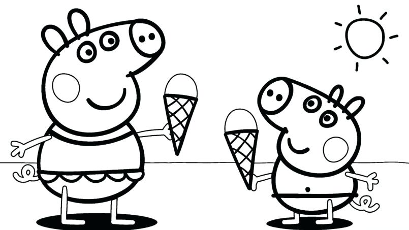 805x453 Peppa Pig Coloring Pages Adult Coloring Book For Children Pig