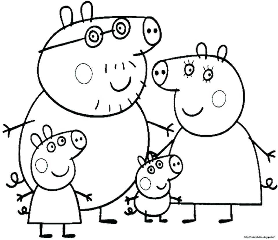 960x827 Coloring Pages ~ Peppa Pig Coloring Page Free Pages To Print