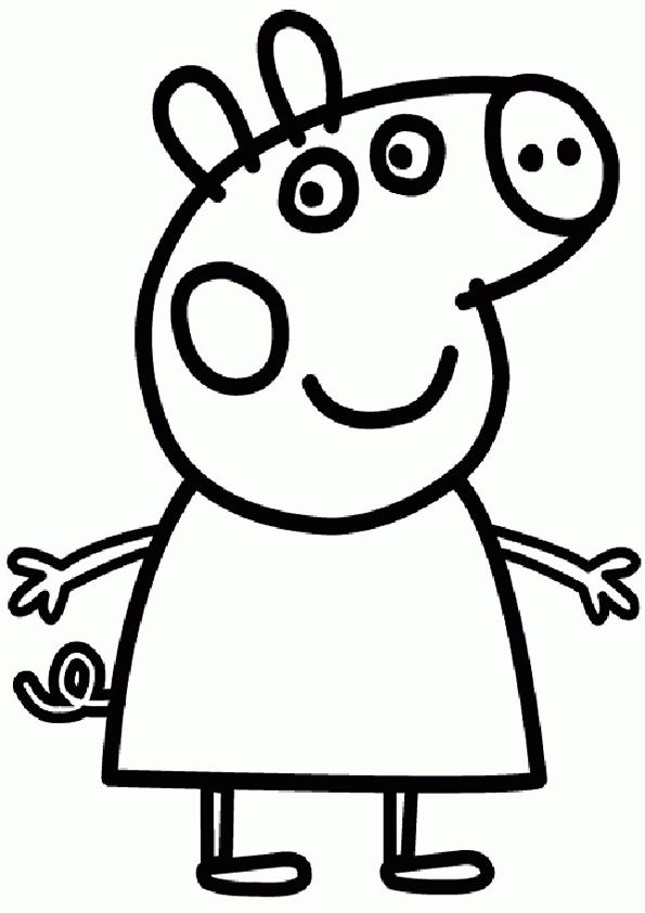 595x842 Print Coloring Image Peppa Pig Colouring, Free And Birthdays