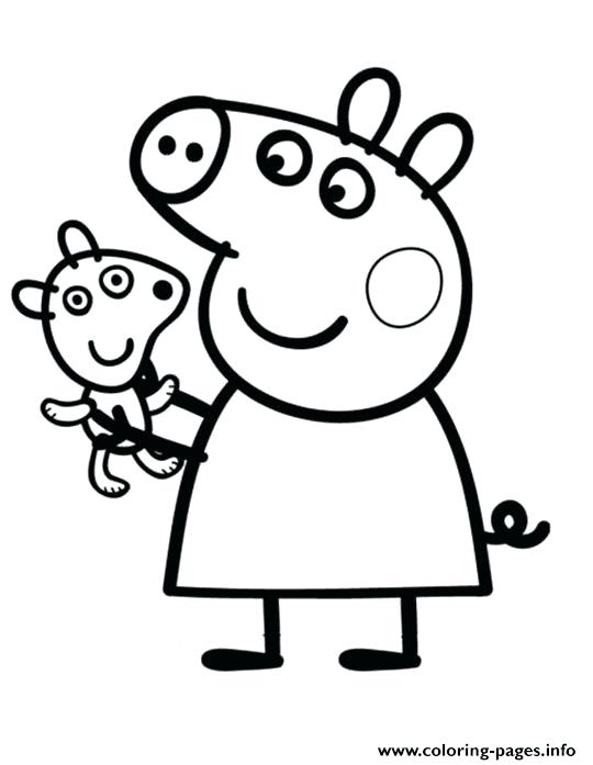 540x697 Free Peppa Pig Cartoons Also E Pig Coloring Pages Pretty Pig
