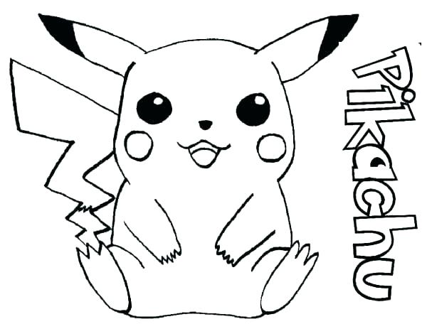 600x463 Pikachu Coloring Page Coloring Pages Cute Pikachu Coloring Pages
