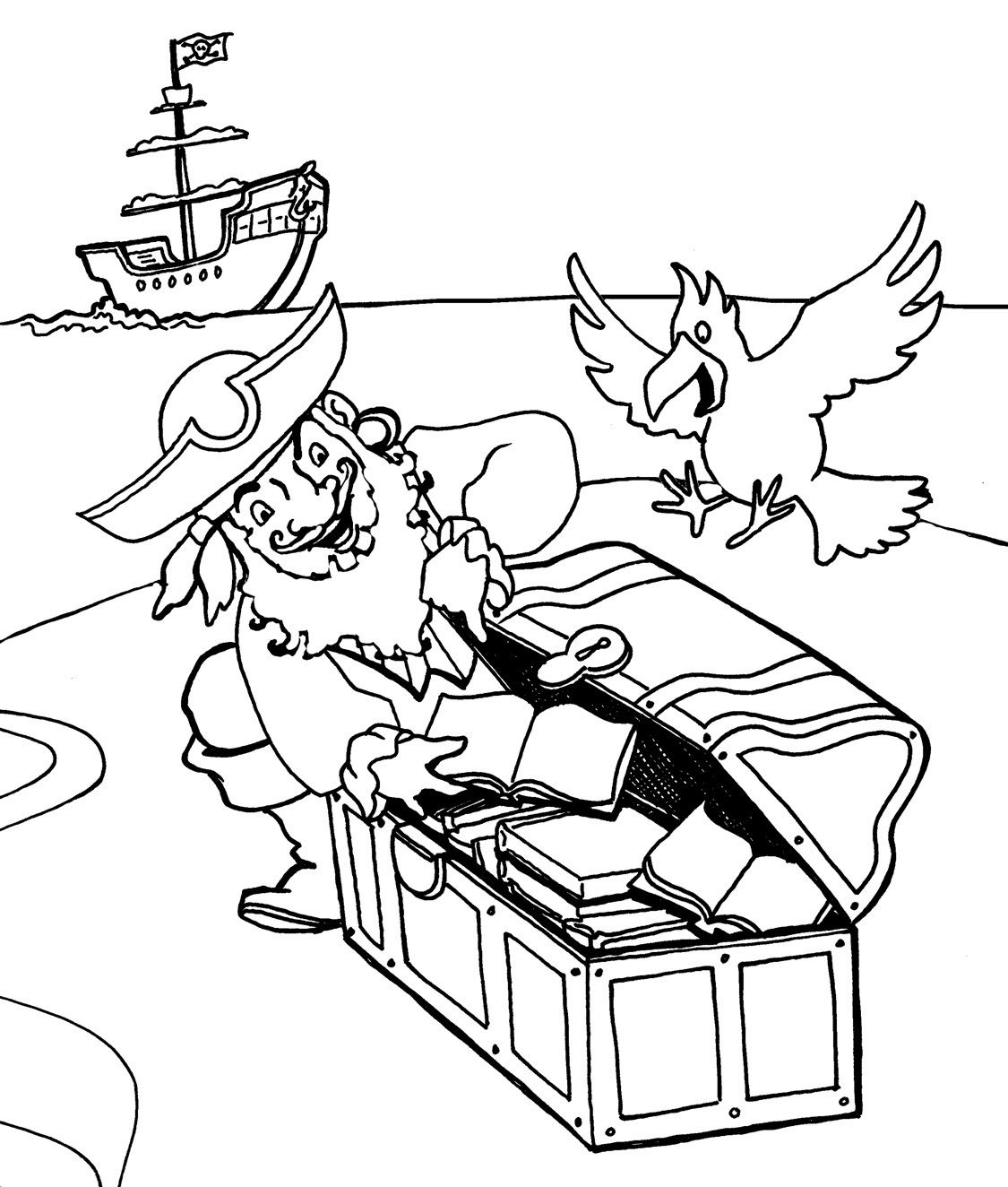 Free Pirate Coloring Pages