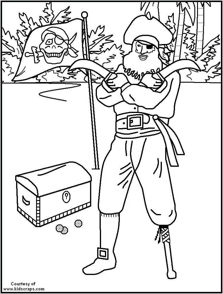 748x989 Pirate Coloring Page