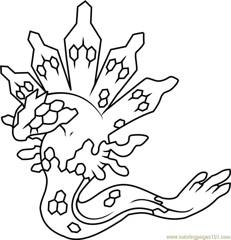 770x800 Zygarde Pokemon Coloring Page