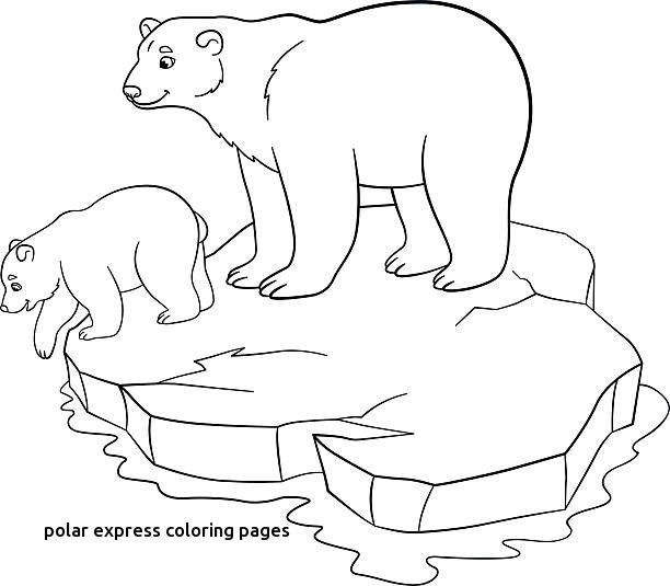 612x535 Royalty Free Baby Polar Bear Clip Art Vector For Polar Express