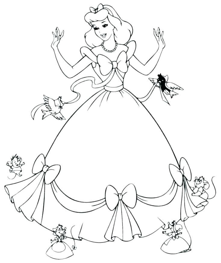 734x875 Princess Coloring Pages Free To Print Pictures Printable Disney 4