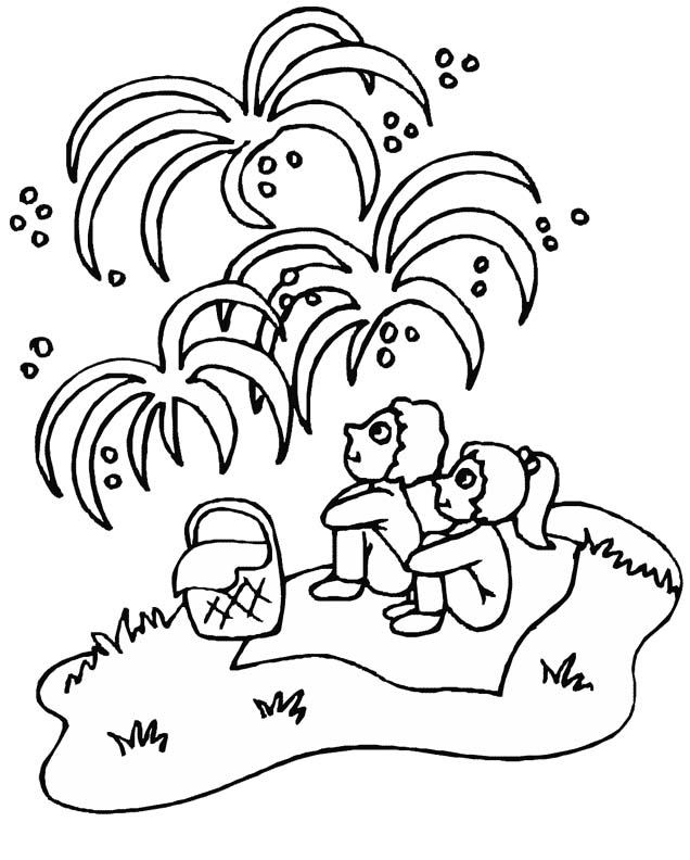 636x792 Fireworks Coloring Pages