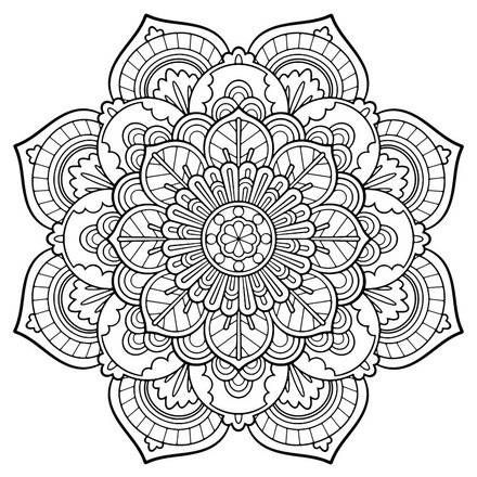 440x440 Interesting Ideas Mandala Coloring Pages For Adults Simple