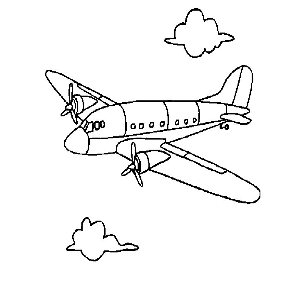 1024x1024 Free Printable Airplane Coloring Pages For Kids Airplanes Craft