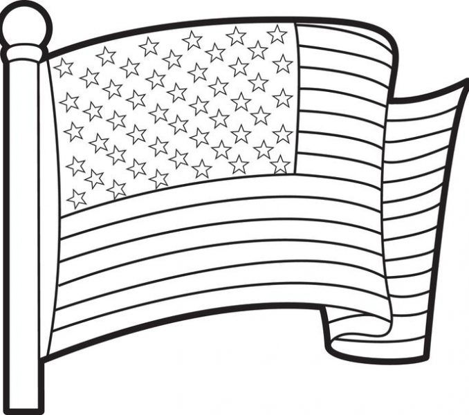 678x600 Printable American Flag Coloring Page Free Printable American Flag