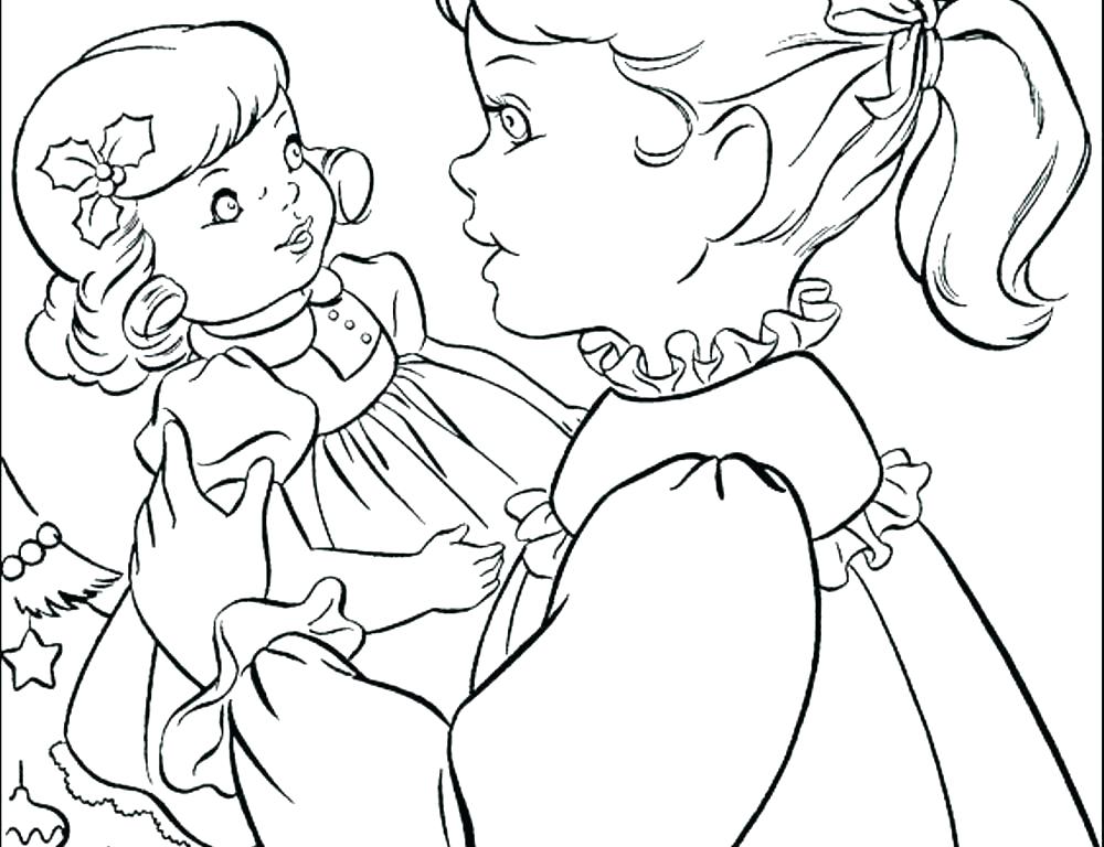 1000x768 Coloring Pages Of American Girl Dolls Girl Doll Coloring Sheets