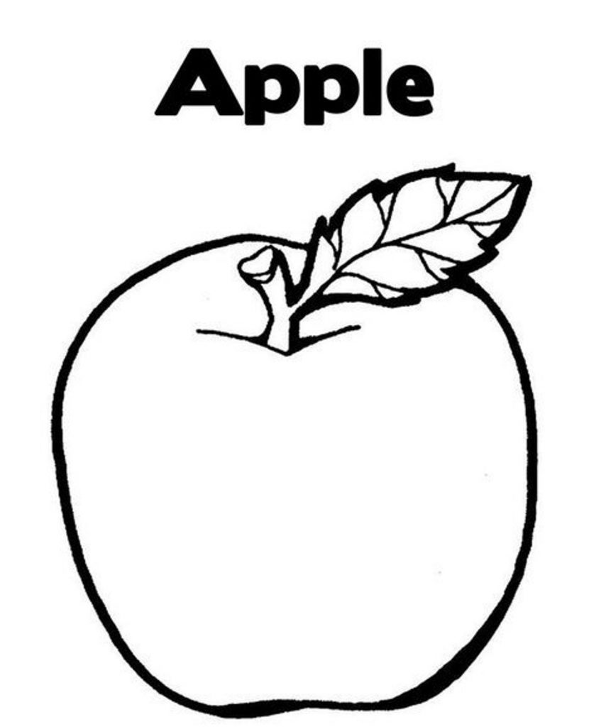 830x1024 Easy Free Apple Fruit Coloring Pages Download Printable Kids Tree
