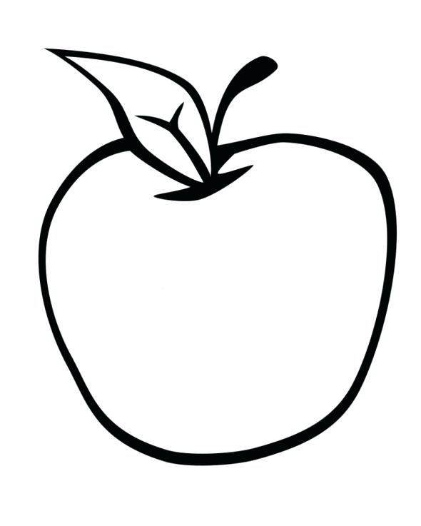 590x737 Free Printable Fruit Colouring Pages Apple Coloring Page For Kids