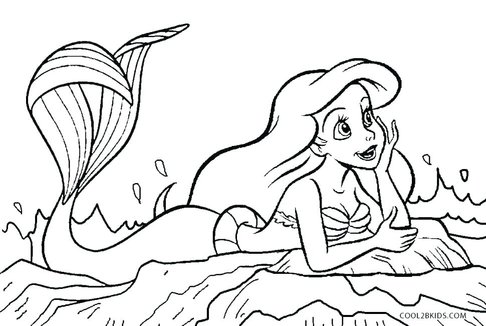 970x650 Ariel Coloring Page Printable Mermaid Coloring Pages For Kids