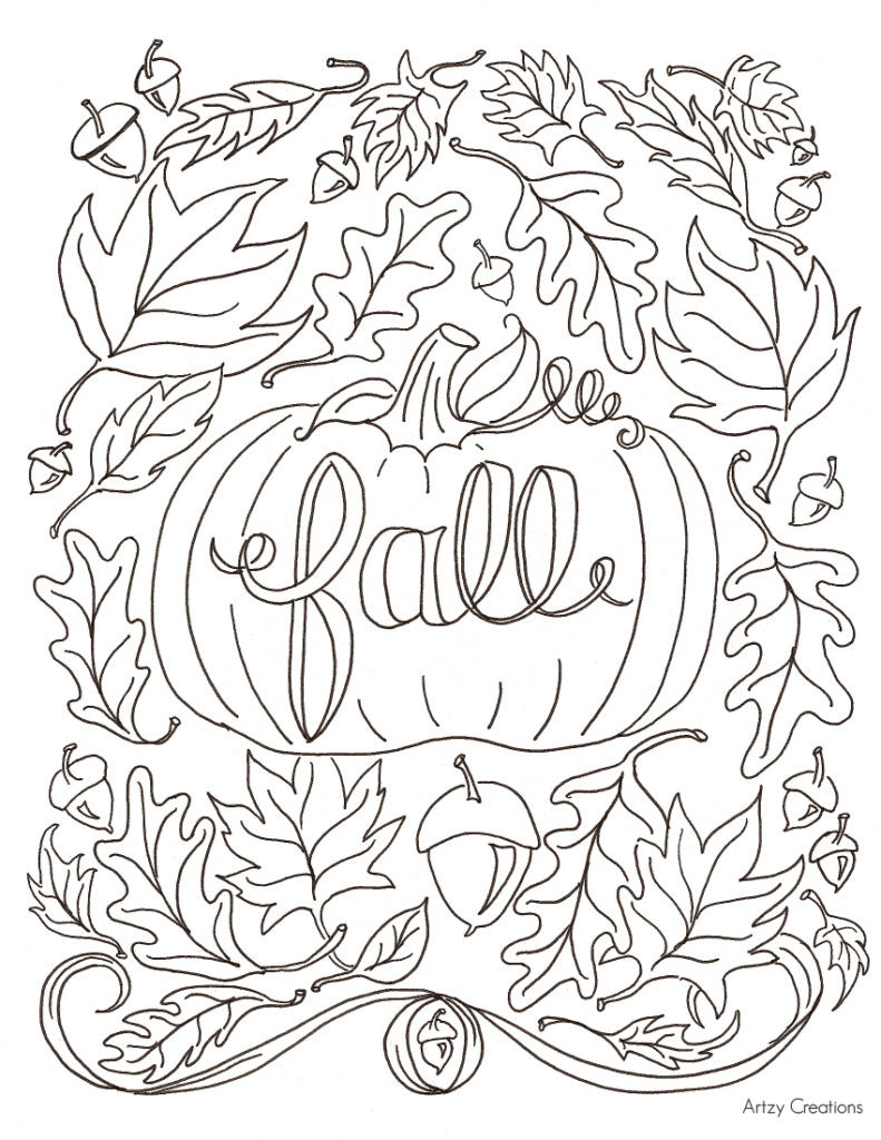 791x1024 Willpower Autumn Coloring Pages Fall Sheets Free Printable 12501