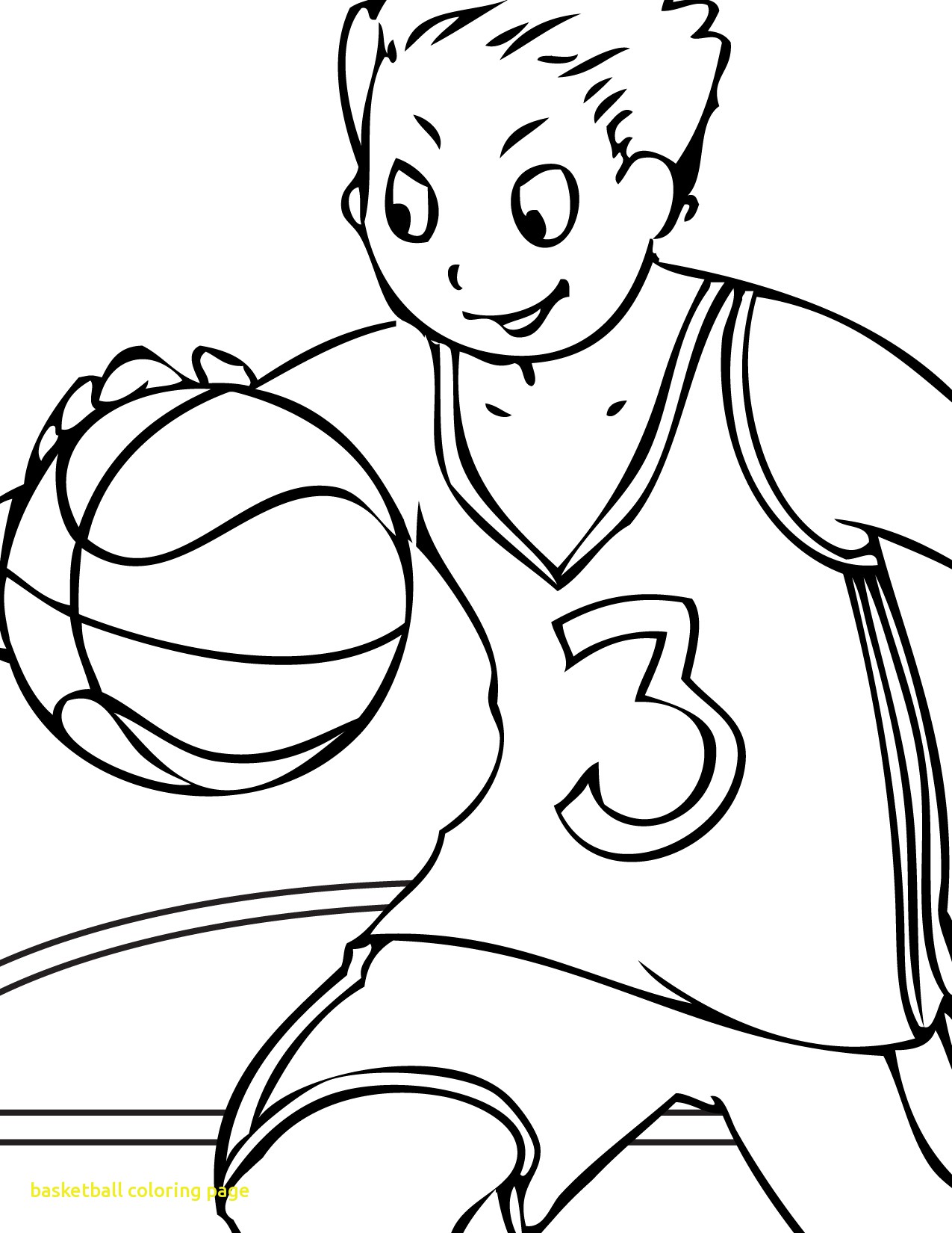 1275x1650 Basketball Coloring Page With 20 Coloring Pages For Sports Free