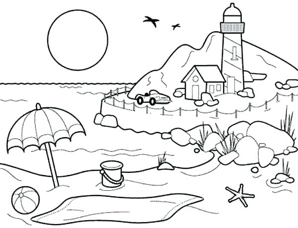 600x459 Free Printable Beach Coloring Pages Vodaci Info 4 Colouring Sheets