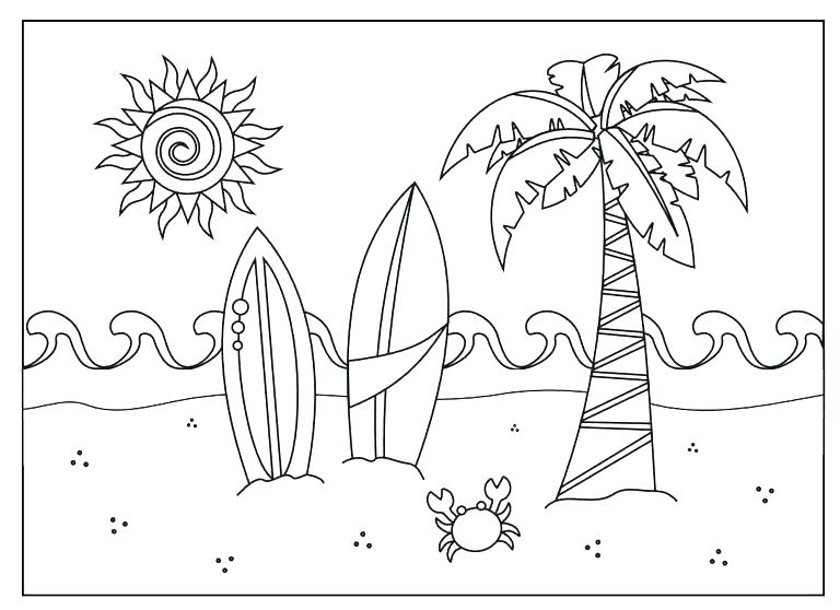 768x558 Coloring Pages Beach