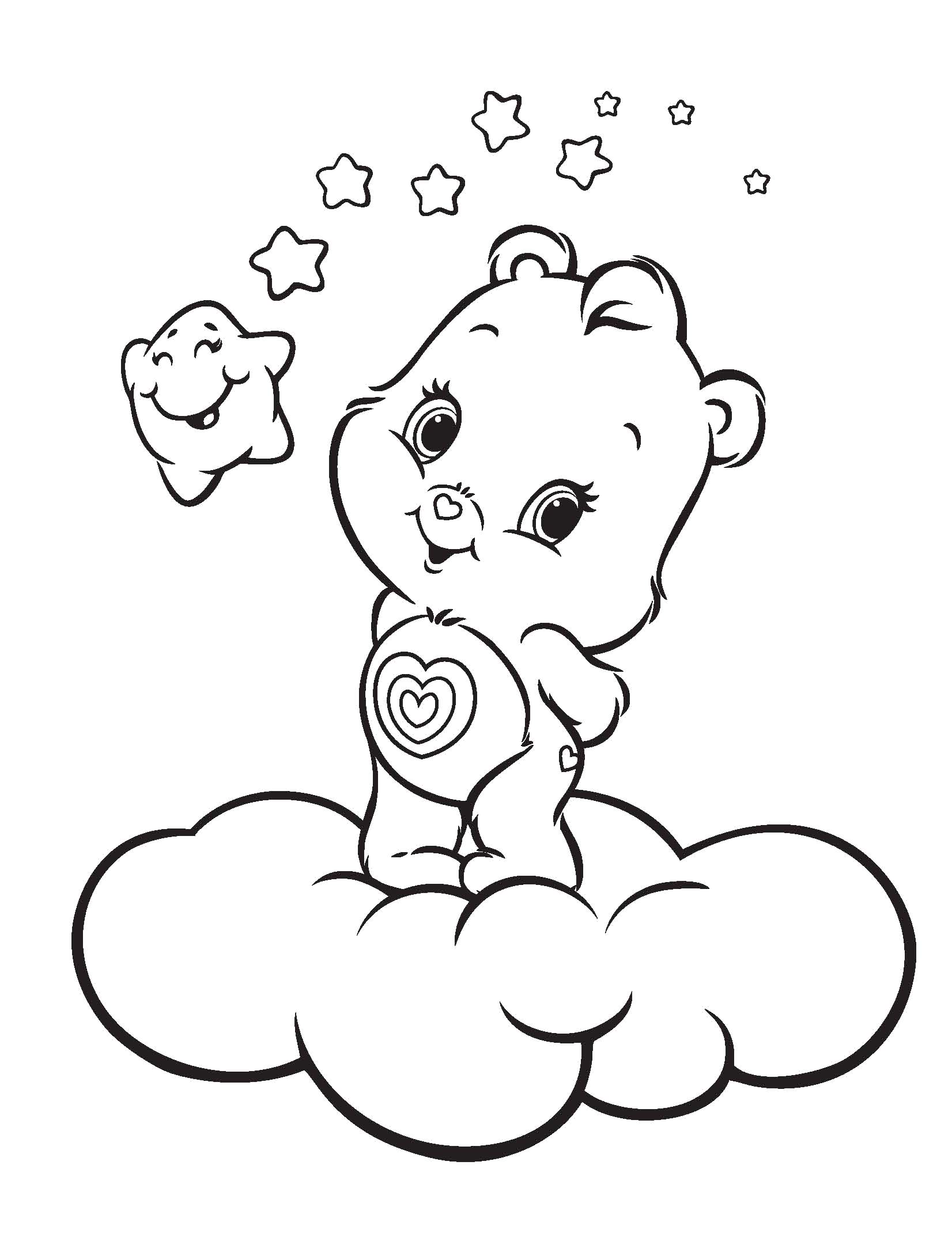 1652x2180 Free Printable Care Bear Coloring Pages For Kids