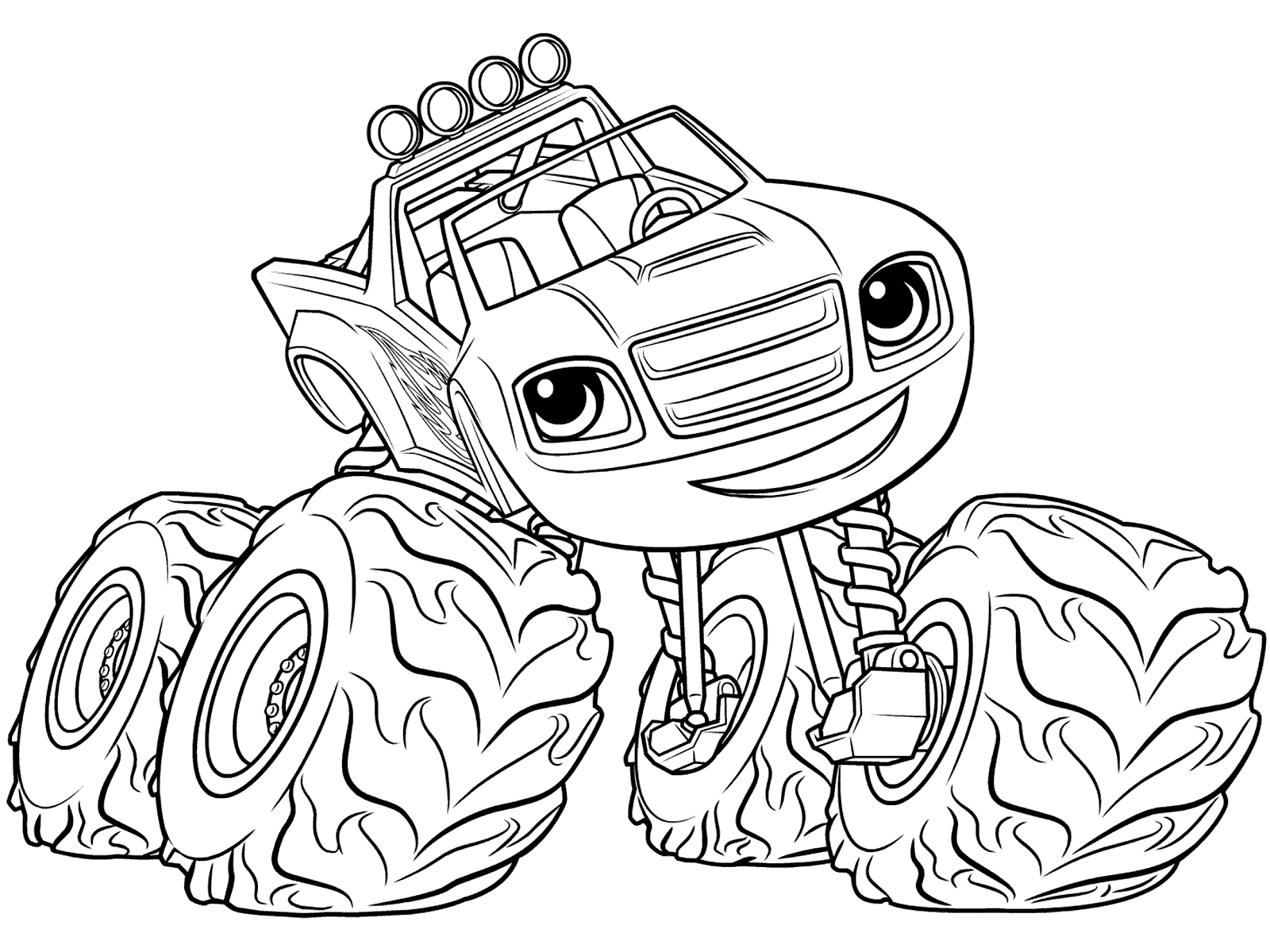 1600x1200 Blaze Coloring Pages