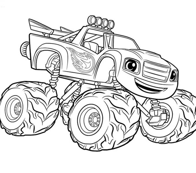 678x600 Blaze Coloring Pages Free