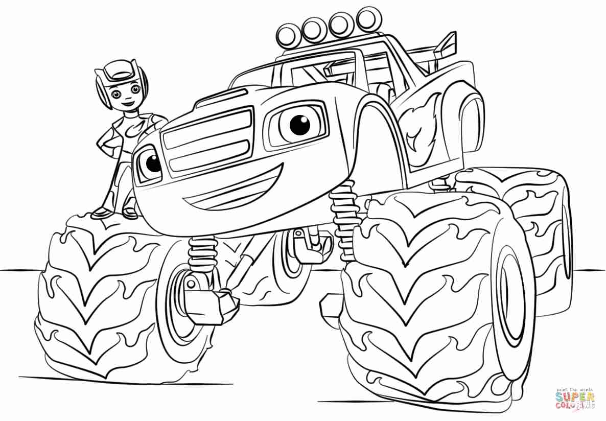 1186x824 Starla From Blaze And The Monster Machines Coloring Page For Kids
