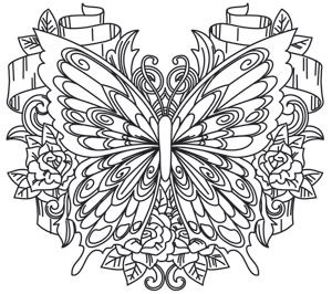 300x266 523 Best Butterflies To Color Images On Coloring Books