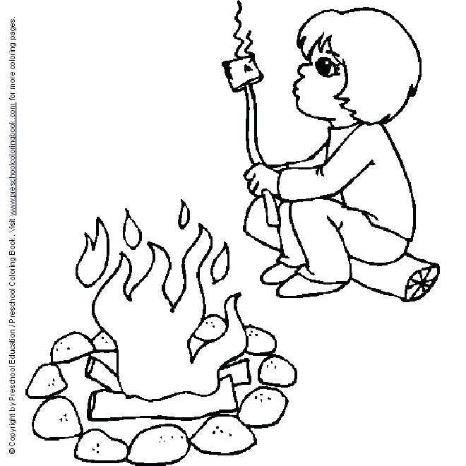 660x660 Camping Coloring Pages Free Printable Camping Coloring Page By
