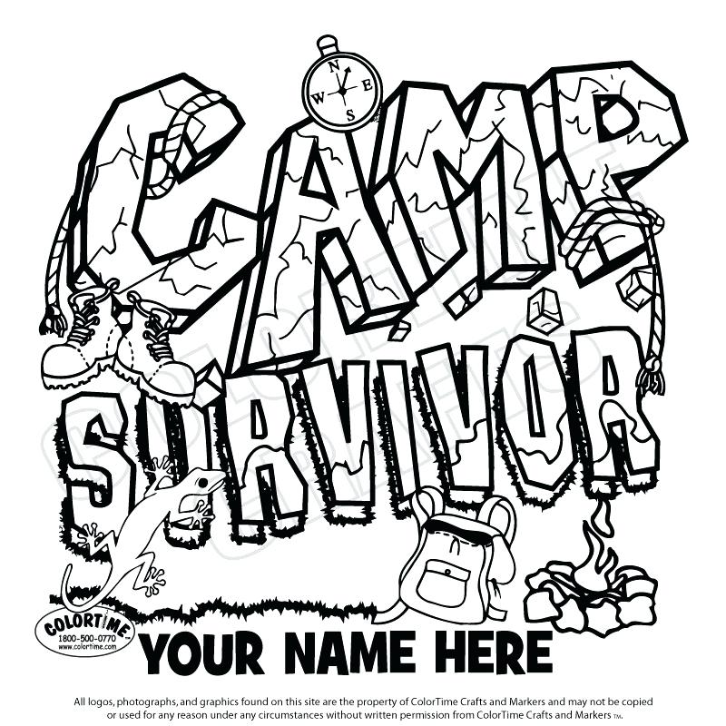 800x800 Camp Coloring Pages