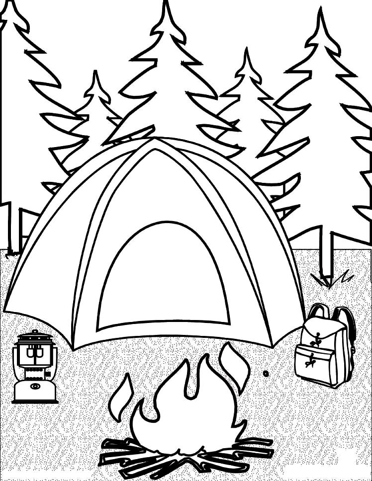 748x968 Inspirational Camping Coloring Pages 52 In Photos With Design 4