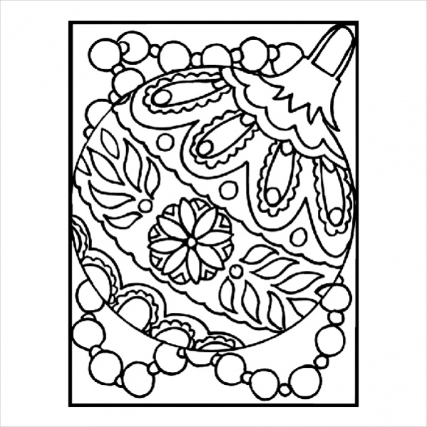 Free Printable Christmas Ornament Coloring Pages