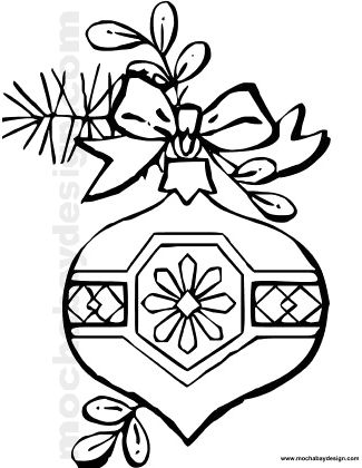 325x420 Free Christmas Ornament Coloring Pages