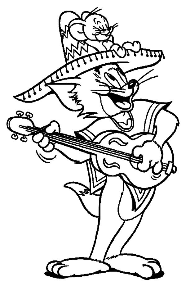 600x921 Tom And Jerry Celebrate Cinco De Mayo Coloring Pages Best Place