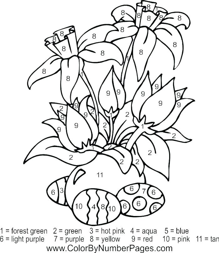 700x807 Easter Color By Number Printable Free Printable Color Number