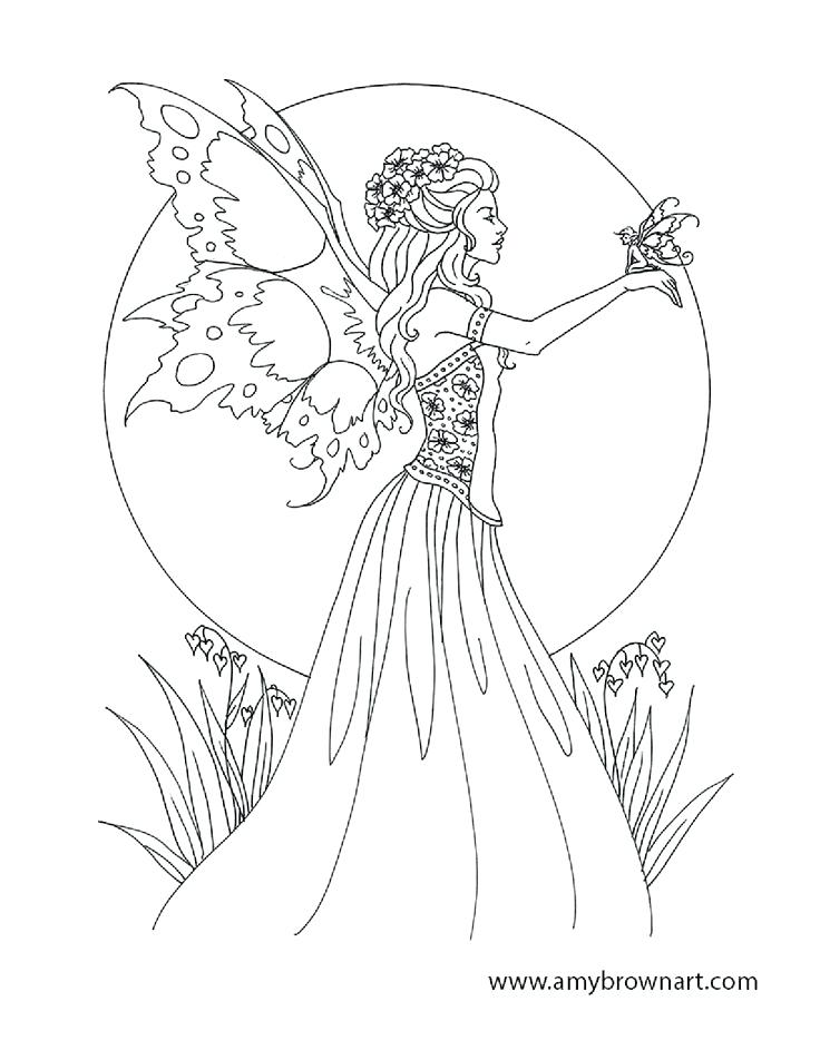 736x952 Fairy Coloring Pages For Adults Printable Coloring Pages