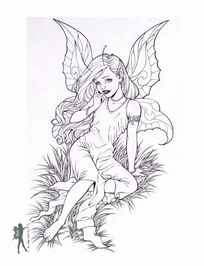 650x850 Free Printable Coloring Pages For Adults Dark Fairies