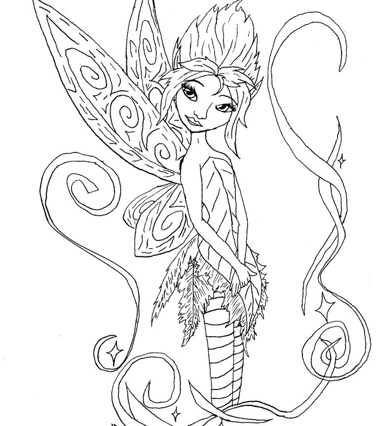762x864 Printable Gothic Fairy Coloring Pages Adult Fairy Coloring
